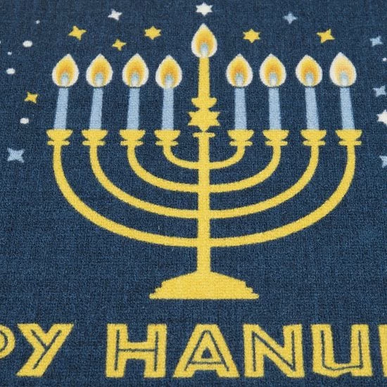 Loomaknoti Home Menorah & Stars 20'' X 30'' Mat - Image 3