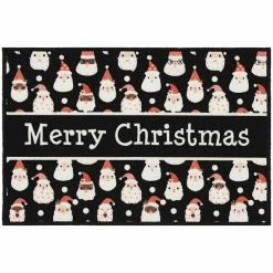 Loomaknoti Home Merry Santa Faces 20'' X 30'' Mat