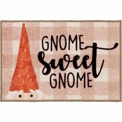Loomaknoti Home Sweet Gnome Plaid 20'' X 30'' Mat