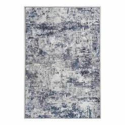 Loomaknoti Lonnie Faux Fur Area Rug Blue