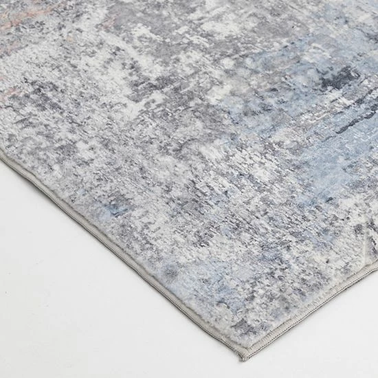 Loomaknoti Lonnie Faux Fur Area Rug Blue - Image 5