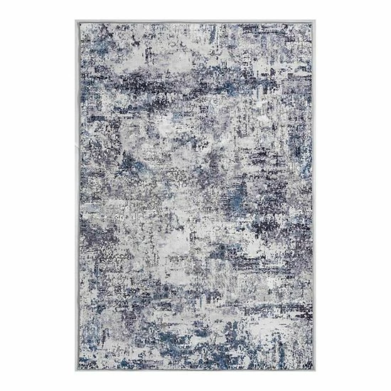 Loomaknoti Lonnie Faux Fur Area Rug Blue - Image 7