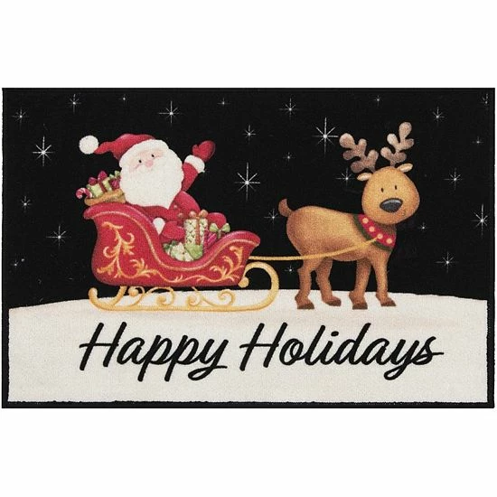 Loomaknoti Home Starlit Holidays Sleigh 20'' X 30'' Mat