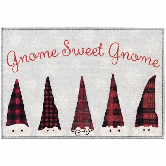 Loomaknoti Home Snowy Gnomes 20'' X 30'' Mat