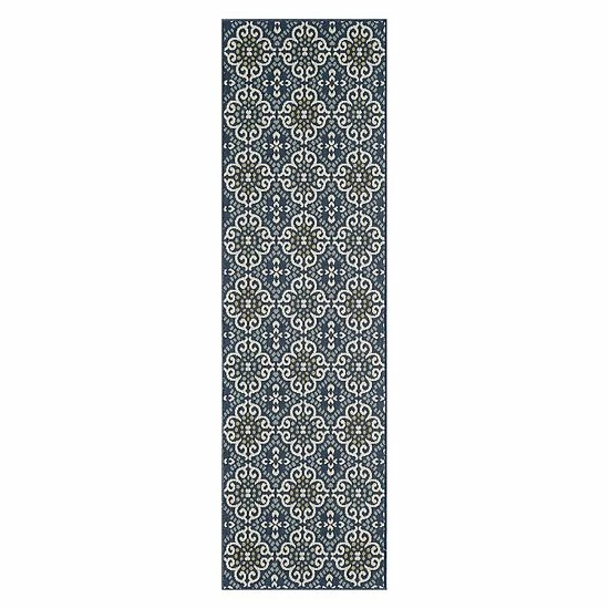 Loomaknoti Torfled Blue And Orange Indoor Outdoor Area Rug - Image 4