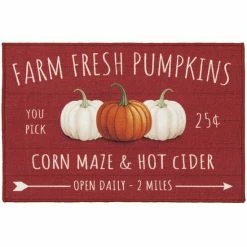 Loomaknoti Home Farm Pumpkin Sign 20'' X 30'' Mat