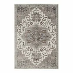 Loomaknoti Tansey Floral Medallion Area Rug White