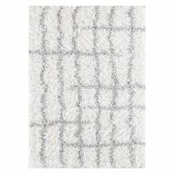 Loomaknoti Danoldia Gray And Light Cream Shag Rug