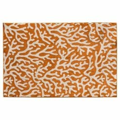 Loomaknoti Terrace Tropic Allover Coral Indoor Outdoor Rug