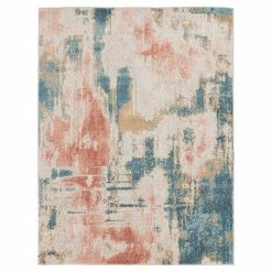 Loomaknoti Breenzie Ivory And Blue Area Rug
