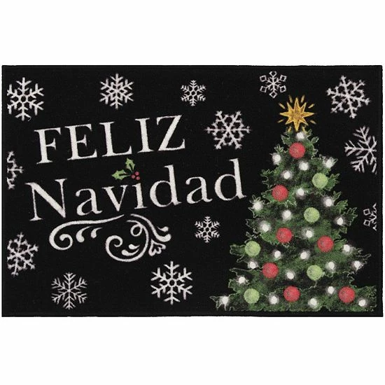 Loomaknoti Home Feliz Navidad Tree Tidings 20'' X 30'' Mat