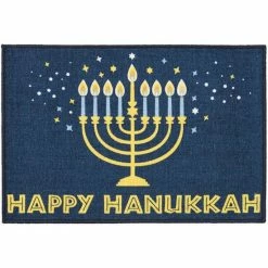 Loomaknoti Home Menorah & Stars 20'' X 30'' Mat