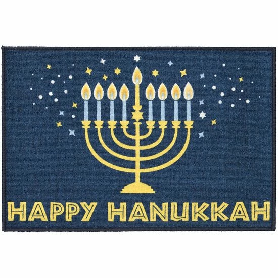 Loomaknoti Home Menorah & Stars 20'' X 30'' Mat