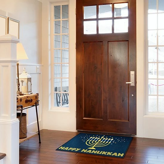 Loomaknoti Home Menorah & Stars 20'' X 30'' Mat - Image 2